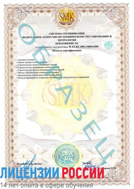 Образец сертификата соответствия (приложение) Химки Сертификат OHSAS 18001